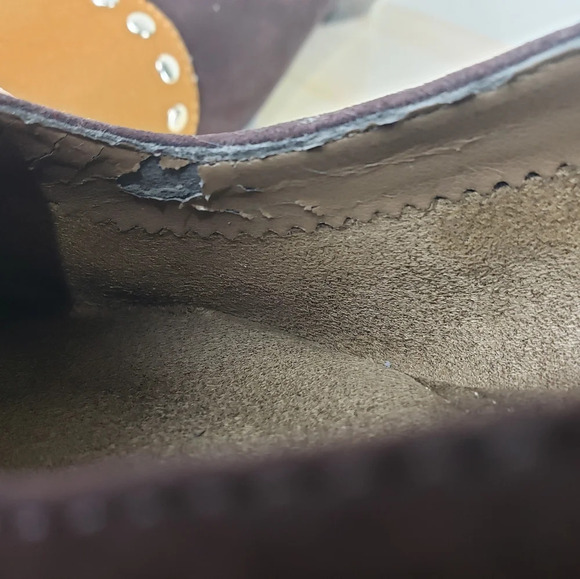 Aerosoles Know it All Flat Shoes Size 8M Brown Suede Leather Studded Pointed Toe - Picture 13 of 14